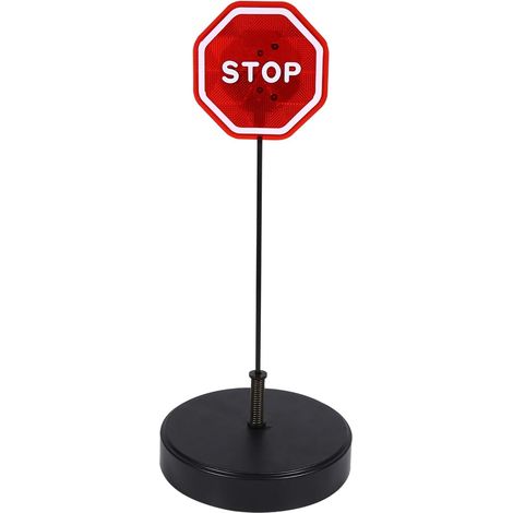Panneau d'arrêt Clignotant à LED, Capteur de Stationnement à Hauteur Réglable, Base Lestée Stable avec Poteaux à 4 Sections, Idéal pour Le Garage et Le Flash Automatique au Toucher (1/5)
