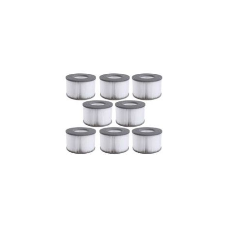Filtro Mspa, filtro de repuesto para piscina inflable Whirlpool, filtro para bañera (8 piezas) - Crezuo