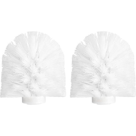 Lot de 2 têtes de rechange rondes pour cuvette de toilette - 12 mm - Blanc (1/5)