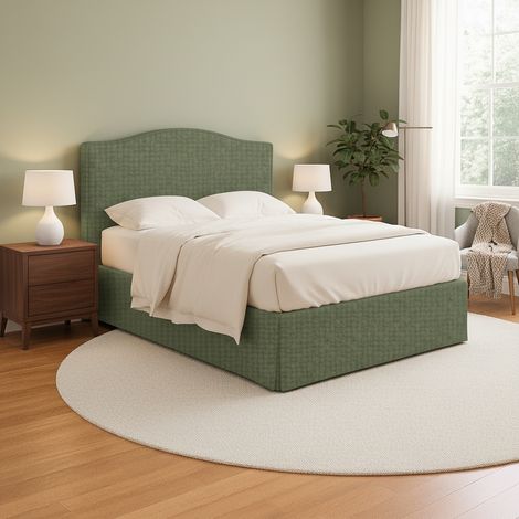 Cama Matrimonial Bebington, Desenfundable, Hecho en Italia, Verde (1/5)