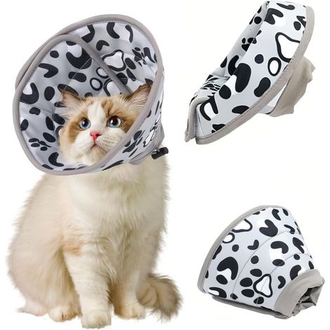 Anti Lechage Collerette Chat 10-13CM Réglable Collerette Chat Anti Grattage Élisabeth Collier Cône de Récupération, Protection Prévention des Infections pour Chiots Petits Chiens (1/5)