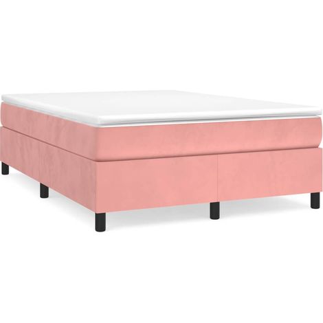 Maison Exclusive - Boxspringbettgestell Rosa 140x200 cm Samt