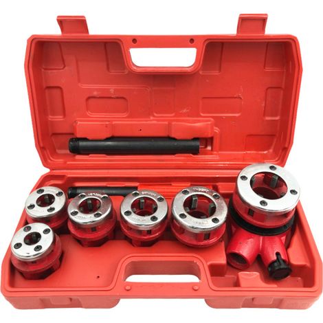 Coffret de 9 pcs filières 1/4", 3/8", 1/2", 3/4", 1", 5/4" spécial plombier - 623090 - Beast