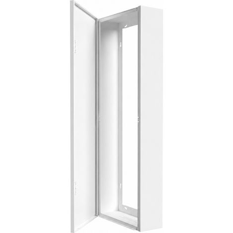 Atole – Coffret électrique nu 13 modules en acier blanc – H. utile 1110 mm – Prédécoupes pour goulotte – Installation rapide sans outils