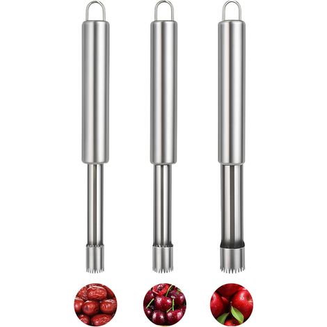 3 PCS Vide Pomme, Vide-Pomme en Acier Inoxydable Corer Trancheuse Coupe-fruits Dénoyauteur à Pomme Gadgets de Cuisine pour Maison Cuisine Poires Poivrons Honeycrisp Pommes(1/1.4/220cm) (1/5)