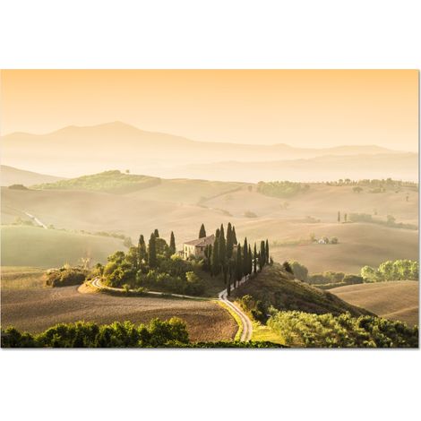 CRÉDENCE CUISINE Paysage - Toscane - Lumière du matin 60x40 cm (1/5)
