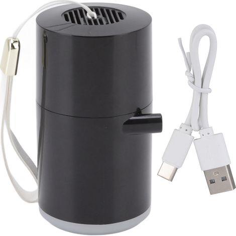 Pompe à vide électrique rechargeable USB avec 4 accessoires lumineux pour camping extérieur noir (1/5)