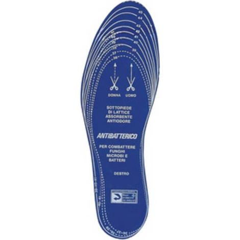 24 x SOLETTE DX-SX ANTIBATTERICHE MISURA DA 36 A 46