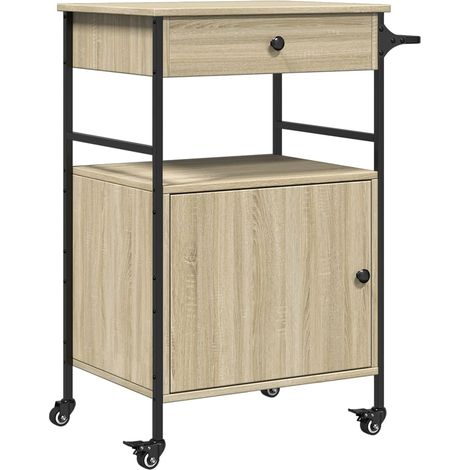 Maison Exclusive - Carrello da Cucina Rovere Sonoma 56x43x89,5cm Legno Multistrato