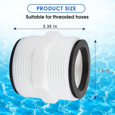 Kit de raccordement de piscine 38 mm pour tuyau Intex Coleman, adaptateur de tuyau pour pompes Intex (1/4)