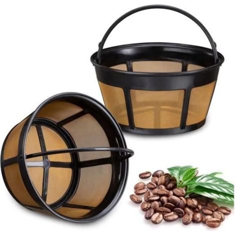 Filtre à Café RéUtilisable, Filtres à Café Panier 45150Tasses Filtre à Café de Remplacement avec Fond en FILTRE A CAFE PERMANENT (1/4)