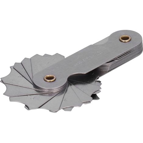Gewindelehre metrisch/imperial Edelstahl-Eisenschrauben Steigungsmessschablone Werkzeug R7‐14,5MM (1/5)