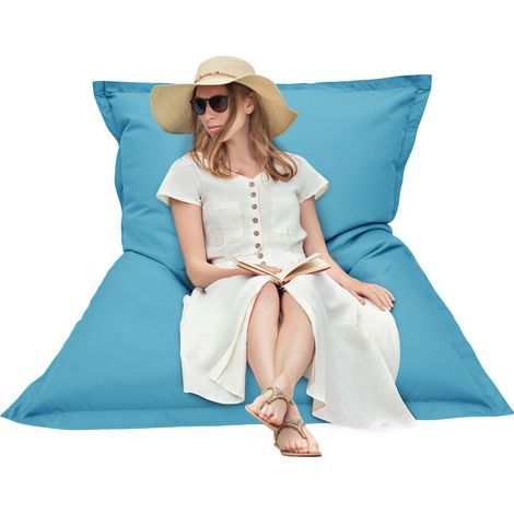 Pouf de jardin XXL 160x125 cm – Housse en polyester anti-UV – Résistant à l'eau – Pour intérieur et extérieur – Confort optimal – Gardenista (1/5)