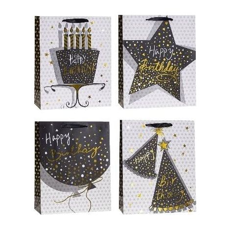 Sachet décoratif à paillettes 26x32x10cm rosette assortie