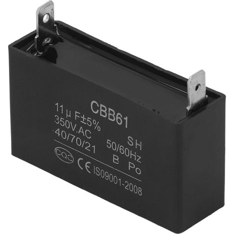Condensateur CBB61 11μF 350V pour moteur climatiseur, réfrigérateur, générateur essence, ABS, pièce de rechange (1/5)