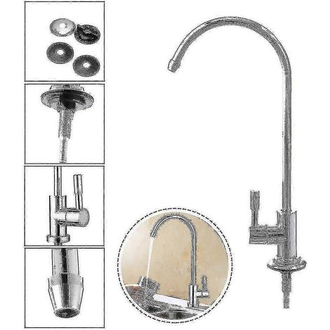 Robinet de cuisine avec filtre à eau potable par osmose inverse 1/4 pouce, système d'osmose inverse, robinet d'évier