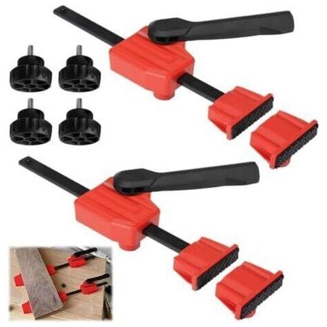 BUNTHAUS Ensemble de 2 serre-joints d'établi pour le travail du bois, facile à utiliser, serre-joint de table, applications polyvalentes, serre-joint d'établi à dégagement rapide, pour la sculpture su (1/5)