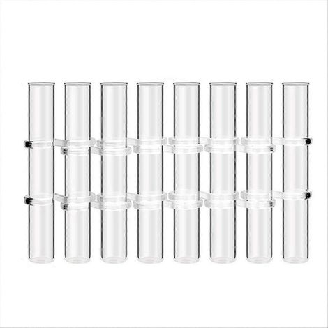 Lot de 8 vases à fleurs à charnière et tubes à essai en verre transparent pour la décoration intérieure, L (1/5)