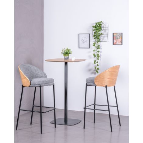 Nest Dream - Nordischer Hocker aus Eschenholz - Earth - Grau (1/5)