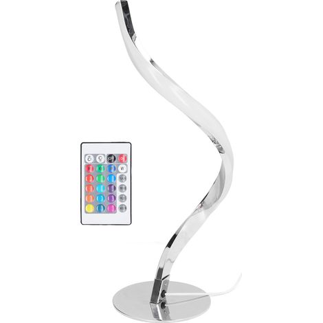 Lampe de table spirale moderne multifonction RGB, lampe de chevet moderne pour chambre, salon ou bureau, prise 100-240 V (1/5)