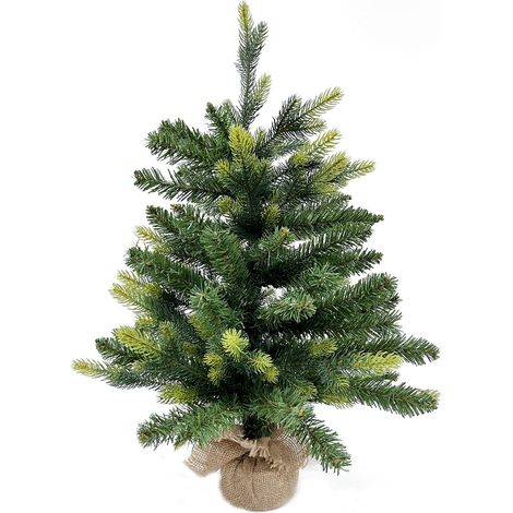 Rebecca Mobili Árbol de Navidad Artificial Pequeño Abeto Verde 60 cm con 80 Ramas Base Yuta (1/5)