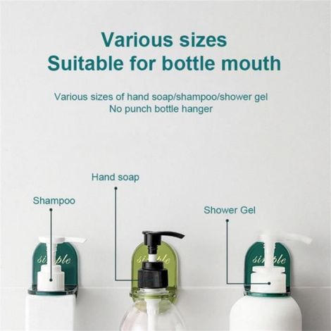 XL - 2 PCS - Distributeur de gel douche mural, porte-désinfectant pour les mains, support de bouteille créati (1/4)