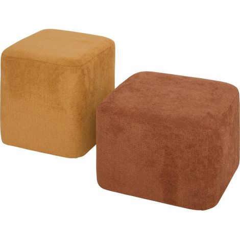 Pouf 2 en 1 Doki ambre et ocre Atmosphera (1/5)