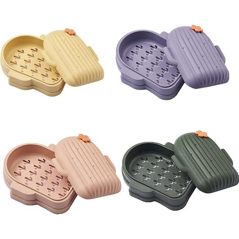 Porte-savon 4 Boîtes De Savon Boîte De Savon Créatif Personnalité Porte-savon Imperméable Boîte À Savon Étanche Boîte De Rangement D'eau Perforation Sans Perforation Boîte De Savon De Savon Ménager Po (1/5)