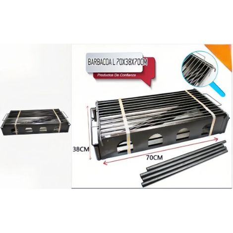 Barbecue Barbacoa compact et portable 70 x 38 x 70 cm Barbecue au charbon de bois pour pique-niques, camping et jardin (1/5)