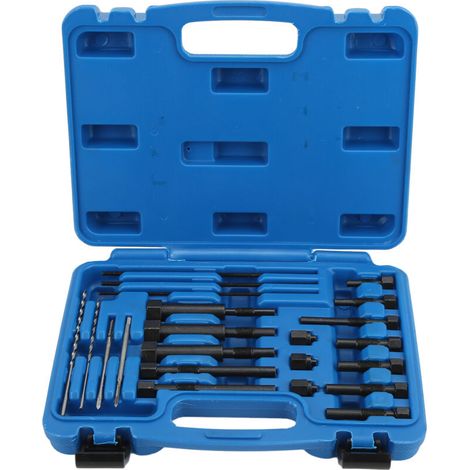 Kit d'outils de retrait d'électrodes de bougie de préchauffage, en métal Portable, complet avec boîte de rangement, 22 pièces/ensemble. (1/5)