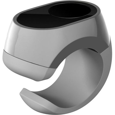 Anello telecomando wireless compatibile con cellulare, smartphone/PC/tastiera Bluetooth, colore argento (1/2)