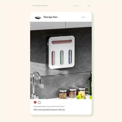 Boîte de rangement hermétique pour sacs alimentaires (blanc transparent) (1/5)