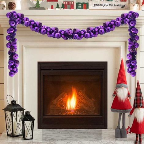 Weihnachtskugelgirlande Lila 186 cm Polystyrol