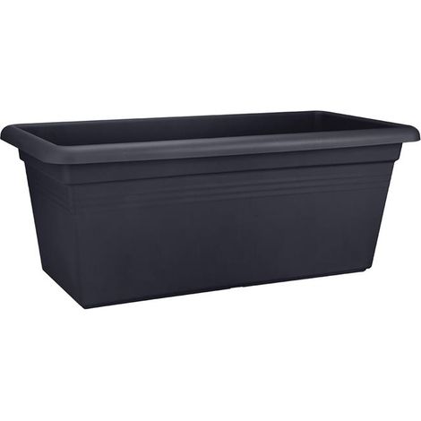 Elho Green Basics Jardin Xxl 100 - Noir - L 96 x B 44.5 x H 40 cm - extérieur - 100% recyclé (1/5)