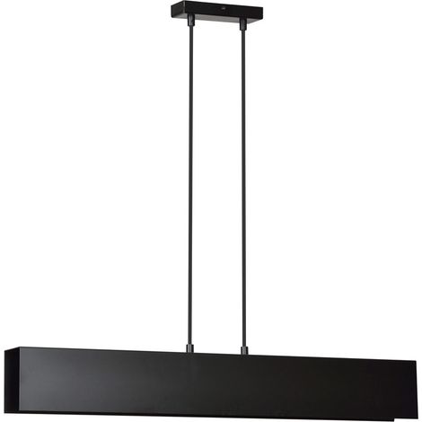 Suspension Emibig Gentor noire métal 3xE27 100x72cm (1/5)