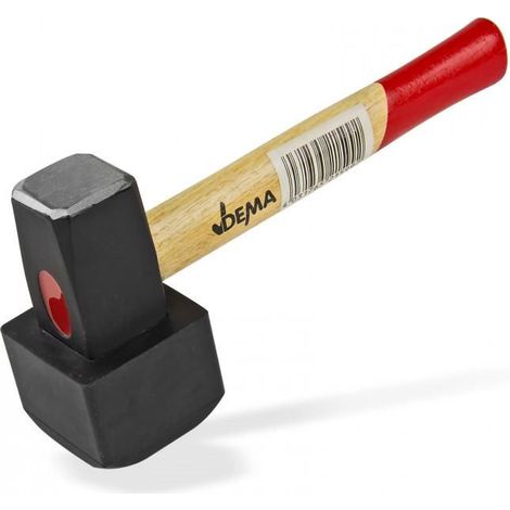 Massette avec embout caoutchouc amovible pour pavés - 1500 g