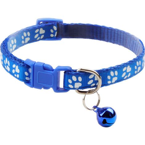 Collier pour chat imprimé léopard, collier réglable pour animal de compagnie avec boucle de sécurité à cloche (1/4)