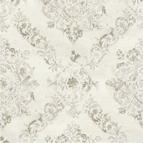 Barock Tapete Profhome 387072 heißgeprägte Vliestapete leicht strukturiert im romantischen Design glänzend creme platin perl-beige grau 5,33 m2