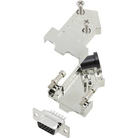 TRU COMPONENTS TCD45NT09MHDS15K 7709176 Kit embase SUB-D femelle 45 ° Nombre de pôles: 15 fût à souder 1 pc(s) R545011