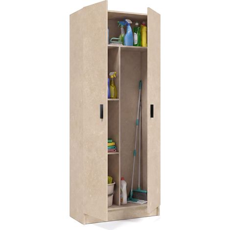 Armario de 2 puertas 73x180 cm Multi Useful Microcemento Beige (ancho) x 180cm (alto) (1/5)