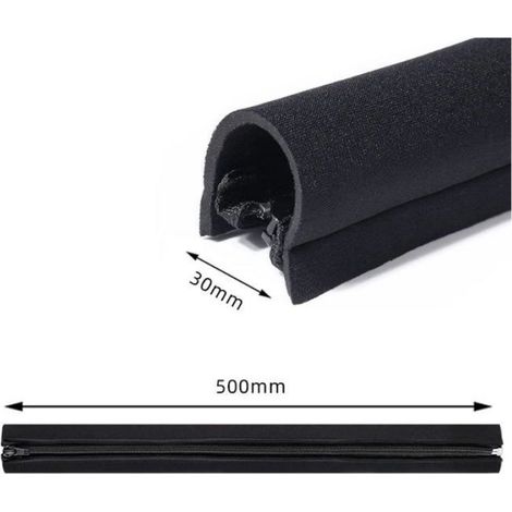 Manchon De Gestion Câbles - Fermeture Éclair 50 Cm - Pour TV Ordinateur Bureau - Lot De 4 (1/5)