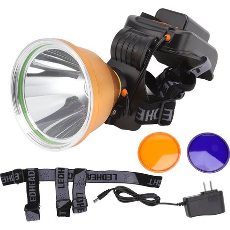 Lampe frontale LED 6600mAh, boîtier extérieur renforcé, batterie haute capacité, éclairage de tête pour camping et pêche (1/5)