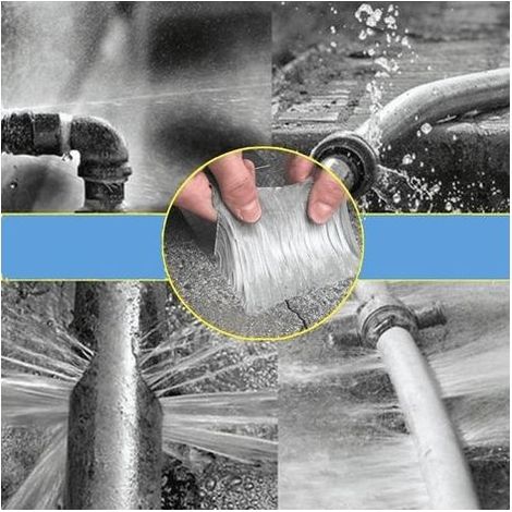 Leistungsstarkes Reparaturklebeband, super wasserdichtes Butylkautschuk-Klebeband, Aluminiumklebeband zur Abdichtung von Dachleckagen und Oberflächenrissen (1 mm x 5 cm x 5 m) (1/5)