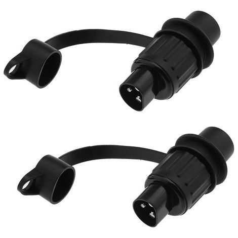 2pcs Prises de Courant 3 Broches 12V pour Remorque Tracteur Machines Véhicule RV Caravane Camion Camping-Car Bateau avec Couvercle en Caoutchouc Étanche (1/5)