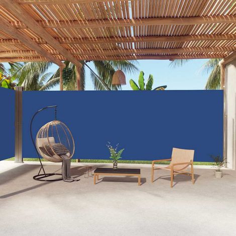 vidaXL Toldo lateral retráctil azul 220x1000 cm (1/5)