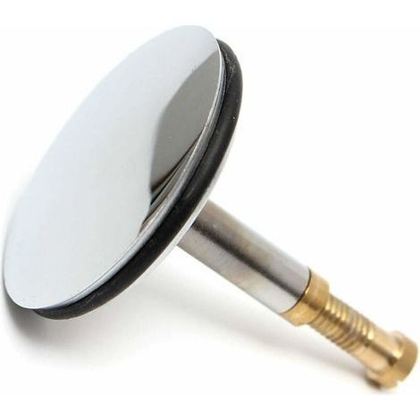 Bouchon de baignoire universel Ø 43 mm – Bouchon en laiton chromé antirouille – Hauteur réglable 50-55 mm – Étanchéité parfaite (1/5)