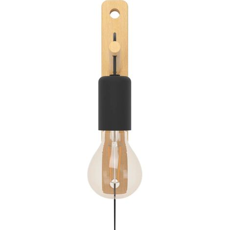 Eglo Wandleuchte Pockley E27 nickel-matt, chrom, Stahl Wandlicht