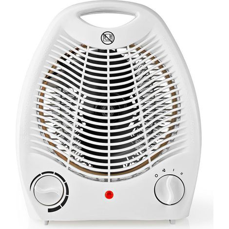 Termoventilatore 2 livelli di riscaldamento Livello aria fredda Riscaldatore 20 m² di protezione dal surriscaldamento, cavo 110 cm, LxAxP 21,5 x 25,5 x 14 cm, Nedis HTFA13CWT (1/5)