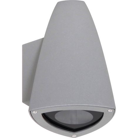 LED Downlight für Außenbereich, Außenwandleuchte Aluminium Grau, H: 18cm (1/2)