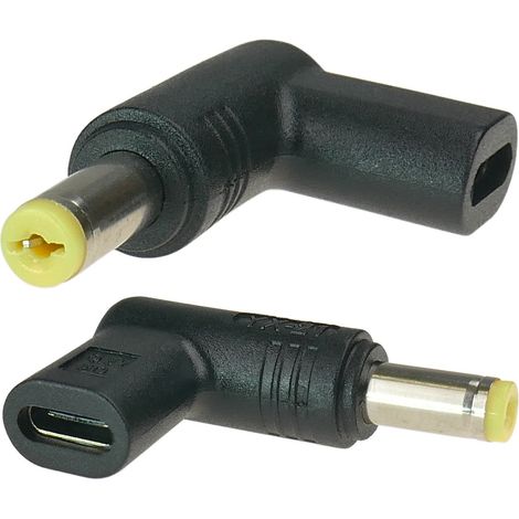 USB-C-Adapter zur Stromversorgung eines Laptops mit einer 5,5 x 1,7 mm Buchse